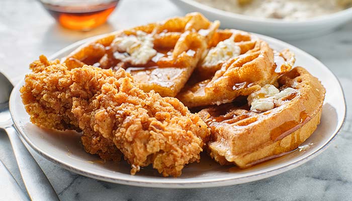 Chicken and waffles served at Big Cherry Brewing Company restaurant, brewery and bar located in Big Stone Gap, VA logo Chicken and waffles served at Big Cherry Brewing Company restaurant, brewery and bar located in Big Stone Gap, VA logo